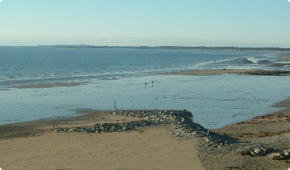 caravan site on dinas dinlle beach in wales